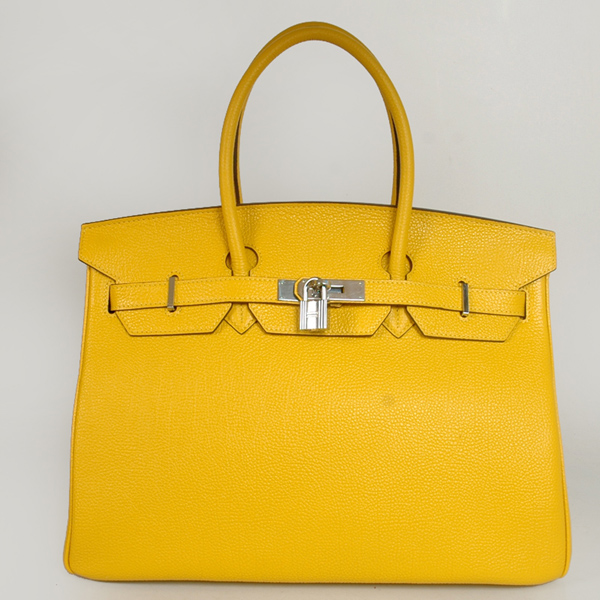 H35CYBJS Hermes Birkin in pelle togo togo 35CM Giallo di cadmio (Sil